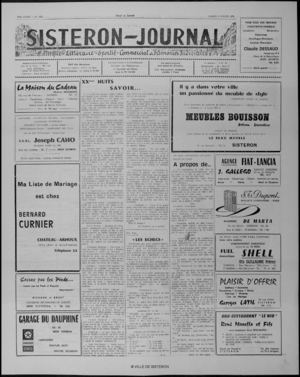 Le Sisteron Journal du 05/07/1975