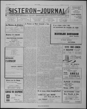 Le Sisteron Journal du 23/08/1975