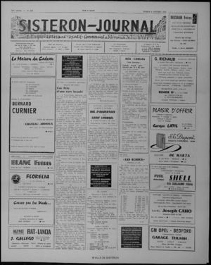 Le Sisteron Journal du 02/10/1976