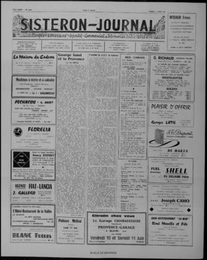 Le Sisteron Journal du 11/06/1977