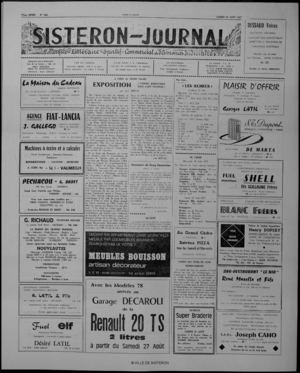 Le Sisteron Journal du 27/08/1977