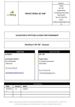 Crt Workflow Contributeur Validateur Pv De Vabf