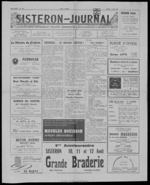 Le Sisteron Journal du 05/08/1978