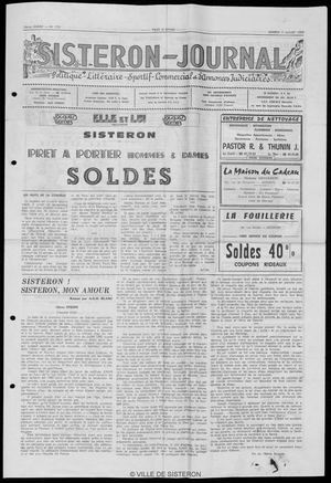 Le Sisteron Journal du 07/07/1979