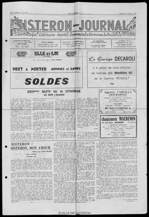 Le Sisteron Journal du 28/07/1979