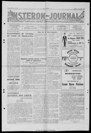 Le Sisteron Journal du 06/10/1979