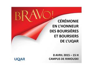 Boursiers Rimouski 2015