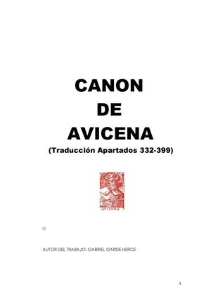 Canon De Avicena