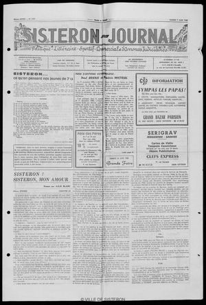 Le Sisteron Journal du 07/06/1980