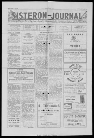Le Sisteron Journal du 06/09/1980