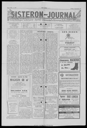 Le Sisteron Journal du 20/09/1980