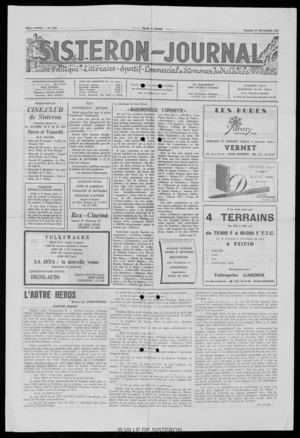 Le Sisteron Journal du 27/09/1980