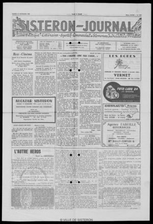 Le Sisteron Journal du 15/11/1980