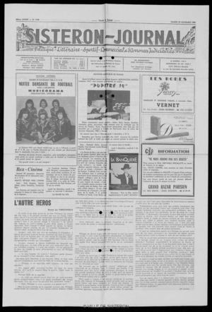 Le Sisteron Journal du 29/11/1980