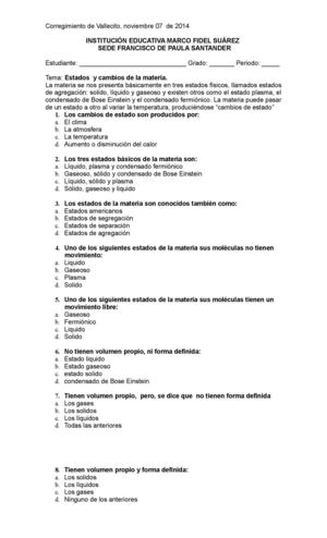 Estados Y Cambios De La Materia