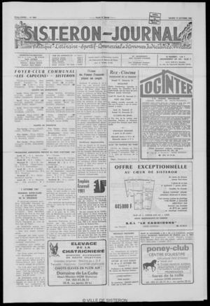 Le Sisteron Journal du 17/10/1981