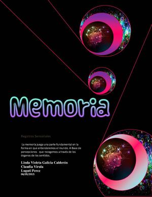 Memoria y Registros Sensoriales