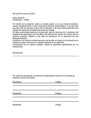 Carta Solicitud