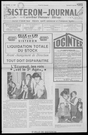 Le Sisteron Journal du 08/01/1983