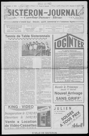 Le Sisteron Journal du 12/02/1983