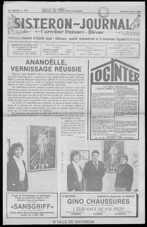 Le Sisteron Journal du 05/03/1983