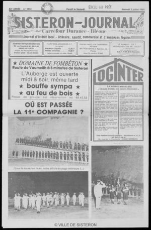 Le Sisteron Journal du 02/07/1983