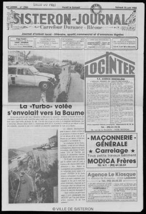 Le Sisteron Journal du 23/06/1984