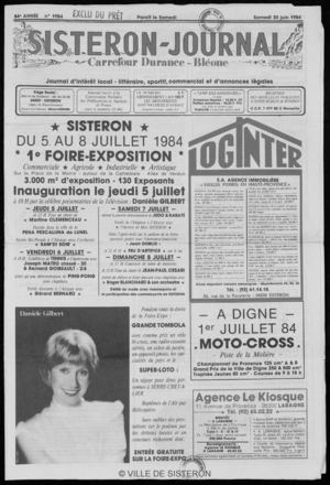 Le Sisteron Journal du 30/06/1984