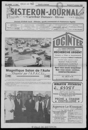 Le Sisteron Journal du 27/10/1984