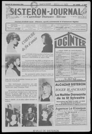 Le Sisteron Journal du 22/12/1984