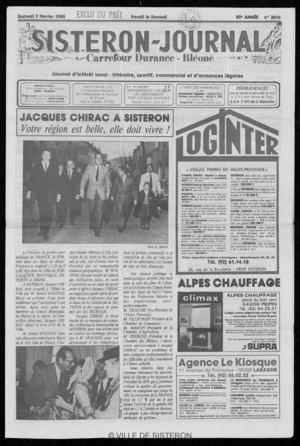 Le Sisteron Journal du 09/02/1985
