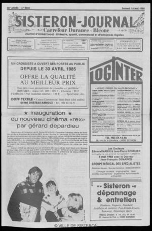 Le Sisteron Journal du 18/05/1985
