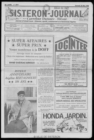 Le Sisteron Journal du 25/05/1985