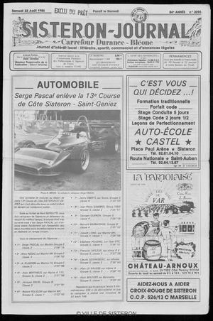 Le Sisteron Journal du 23/08/1986