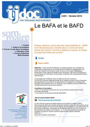 Bafa Mars 2015 - BIJ TARBES