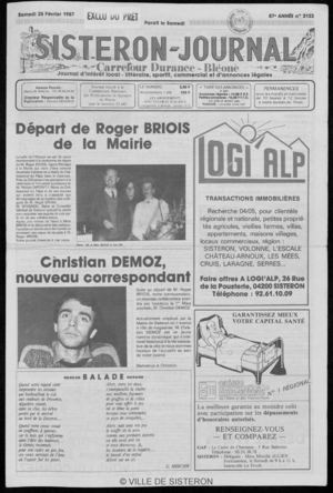 Le Sisteron Journal du 28/02/1987