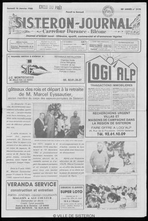 Le Sisteron Journal du 16/01/1988
