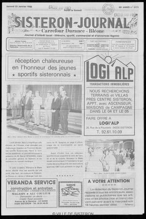 Le Sisteron Journal du 23/01/1988