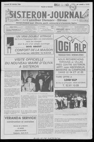 Le Sisteron Journal du 30/01/1988