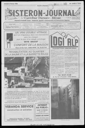 Le Sisteron Journal du 06/02/1988