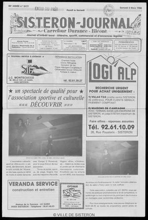 Le Sisteron Journal du 05/03/1988