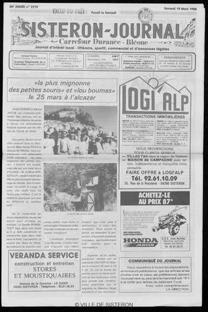 Le Sisteron Journal du 19/03/1988