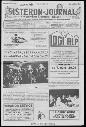 Le Sisteron Journal du 20/08/1988