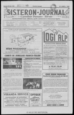 Le Sisteron Journal du 20/05/1989