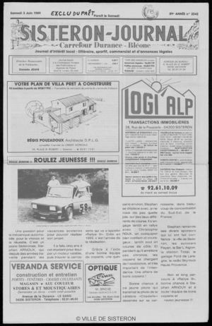 Le Sisteron Journal du 03/06/1989