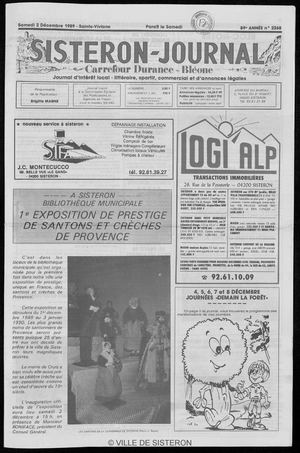 Le Sisteron Journal du 02/12/1989