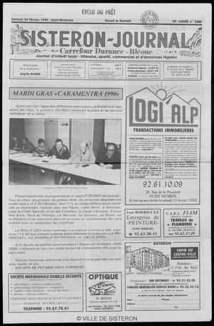 Le Sisteron Journal du 24/02/1990