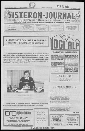 Le Sisteron Journal du 03/03/1990