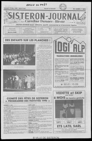 Le Sisteron Journal du 19/05/1990