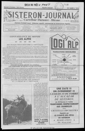 Le Sisteron Journal du 06/10/1990